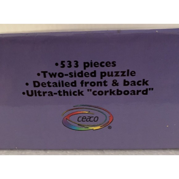 3D Carousel Puzzle 533 Pcs Two sided Corkboard 10x10x10 Ceaco 1026 VTG 1994  NEW - Picture 9 of 13